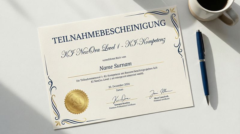 KI NexOra Level 1 Teilnahmebescheinigung